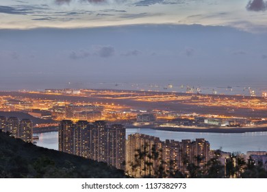 A View At Por Kai Shan Of Tung Chung Town 