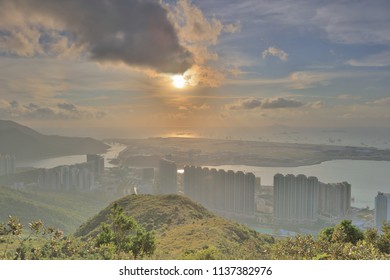 A View At Por Kai Shan Of Tung Chung Town 