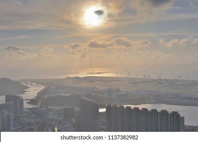 A View At Por Kai Shan Of Tung Chung Town 