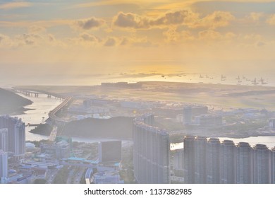 A View At Por Kai Shan Of Tung Chung Town 