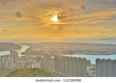 A View At Por Kai Shan Of Tung Chung Town 