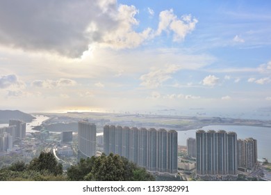 A View At Por Kai Shan Of Tung Chung Town 