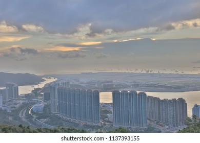 A View At Por Kai Shan Of Tung Chung Town 