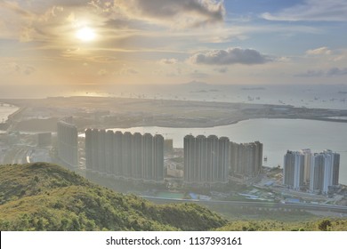 A View At Por Kai Shan Of Tung Chung Town 