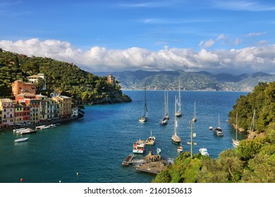 View Of Portofino, An Italian Fishing Village, Genoa Province, Italy, Europe