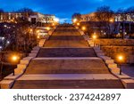 View of the Potemkin Stairs at night, Odessa, Ukraine