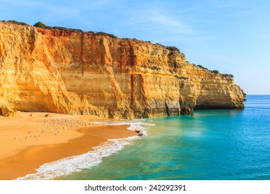 A view of a Praia de Benagil in Algarve region, Portugal, Europe