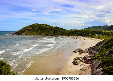 View of Praia do Farol, on Ilha do Mel, Paraná, Brazil