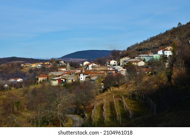 View Of Presnica Village In Slovenian Littoral Region 