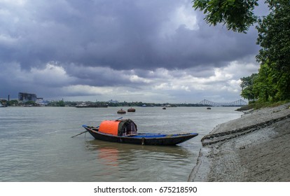 View From Princep Ghat, Kolkata, West Bengal. India. 