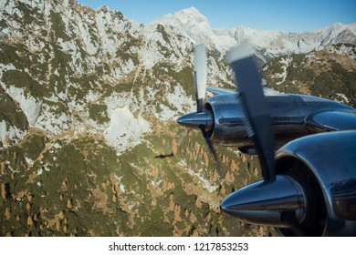 View from propeller plane