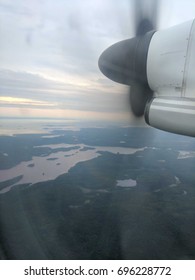 View from a propeller plane 