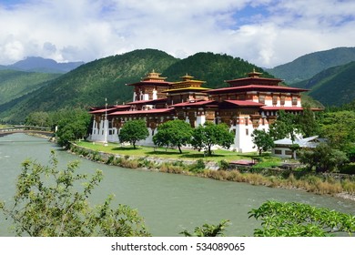 View Of Punakha Dzong