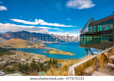 View of Queenstown and The Remarkables, Queenstown New Zealand
