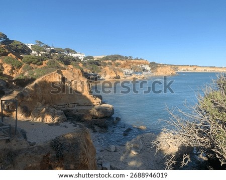 View from a quiet, bit neglected path starting at Praia Maria Luísa going to Praia dos Olhos de Água. Stunning scenery. Nearly no other people around at peak holiday season.