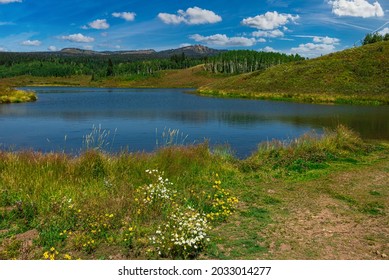 View Up To The Rabbit Ears Over Muddy Pass Lake.