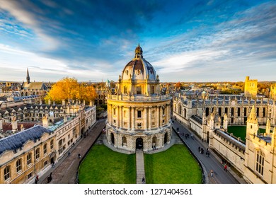 A view of Radcliffe Camera at the University in Oxford in England.
