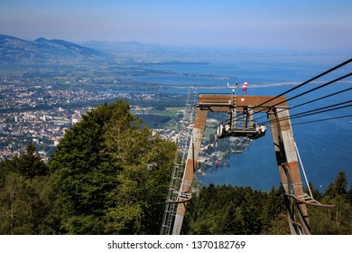 View From Pfänder To The Pfänder Railway And Lake Constance In Austria