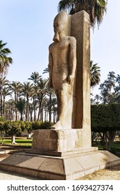 View Of The Ramesses II Statue In The Mit Rahina Museum In Memphis In Cairo, Egypt.