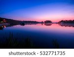 View of Ramsey Lake, Ontario, Canada during sunrise