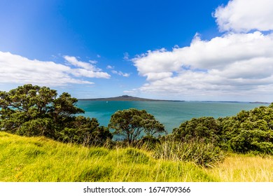 View of Rangitoto from North Head Devonport, New Zealand.