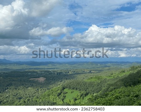 View of real nature, blue sky and clouds