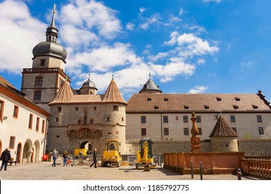 View Of The Reconstruction On The Square In The Marienburg Fortress In Wurzburg