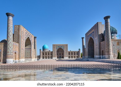 View Of The Registan Square In Samarkand, Uzbekistan