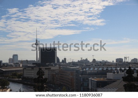 Similar – Image, Stock Photo One almost flew over the TV tower.