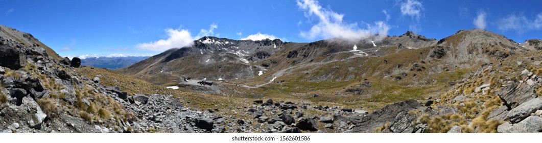 View At The Remarkables Ski Resort In New Zealand.