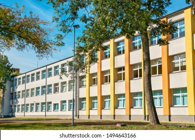 View To Renovated School Building. Estonia, Baltic States, Europe