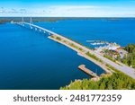 View of Replot bridge in Finland.