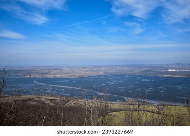 view of the Nové Mlýny reservoir