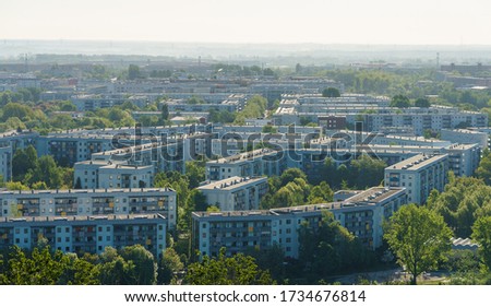View of the residential area of Berlin - Marzahn-Hellersdorf district. Germany.