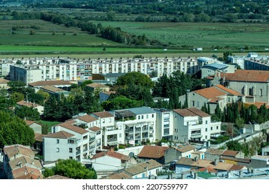 View Of Residential Buildings Of The Griffeuille District In Arles, Bouches Du Rhône, France.