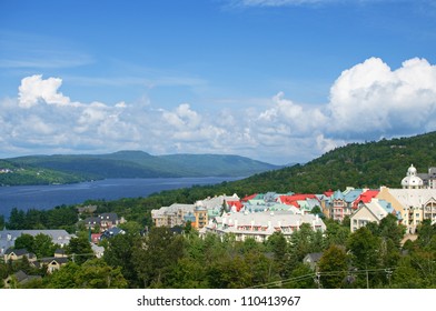 View Of The Resort Village Of Mont Tremblant In Summer