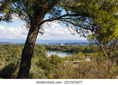 View Of The Rhone River From The Jardin Des Doms In Avignon