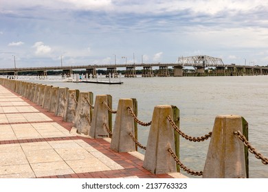 A View Of The Richard V. Woods Memorial Bridge From The Henry C. Chambers Waterfront Park, Beaufort, SC