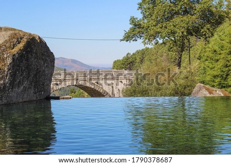 The view of the river beach of loriga