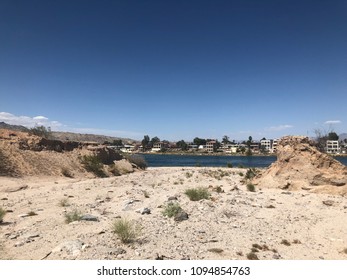 View of river and desert.