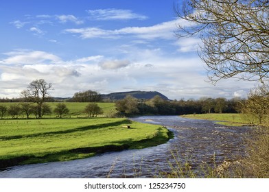 View Of River Ribble, Near Clitheroe.