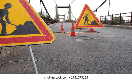 View Of Roadworks Or Road Construction Occur When Part Of The Way Or In Rare Cases Entire Infrasturcure Has To Be Occupied For Work Relating To Surface Repairs Scene Also Known As Working Zone