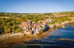 A View Of Robin Hood's Bay, A Picturesque Old Fishing Village On The Heritage Coast Of The North York Moors, UK