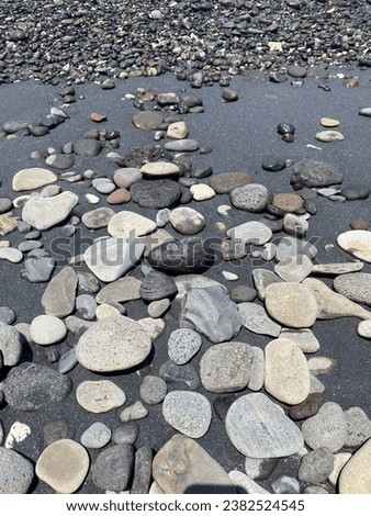 View of rockstone in the beach