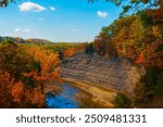 View of Rocky River in Autumn, Cleveland, Ohio