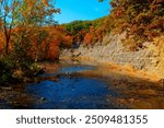 View of Rocky River in Autumn, Cleveland, Ohio