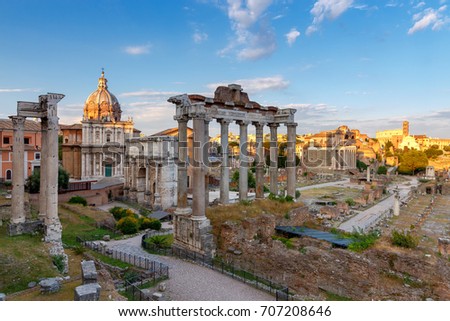 Similar – Image, Stock Photo Roman Forum Rome Italy