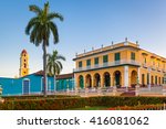 View of Romance Museum (Museo Romantico), Plaza Mayor, Trinidad, Cuba