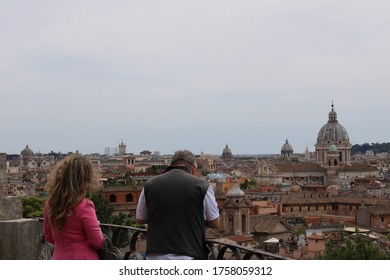 View Of Rome City From Height Beautiful City Scape Of Rome City Center