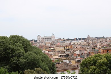 View Of Rome City From Height Beautiful City Scape Of Rome City Center